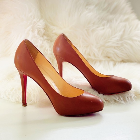 Christian Louboutin Shoes - Louboutin tan brown Classic leather stiletto heels